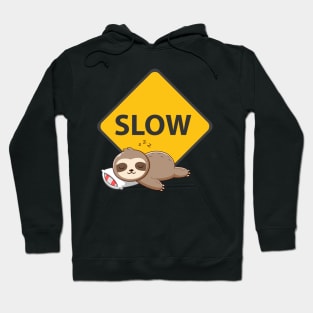 Caution Slow - Sleeping Sloth Hoodie